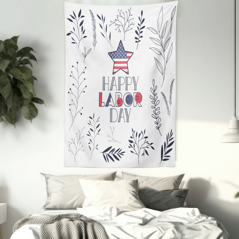 Floral and Leafy Concept Tapestry