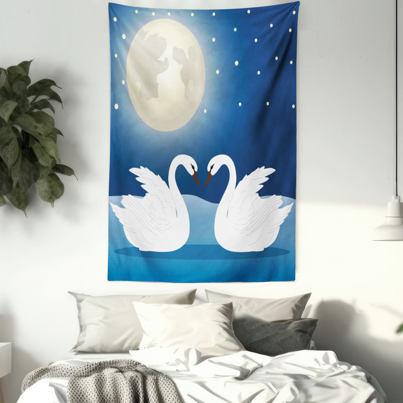 Moonlight Sky at Night Art Tapestry