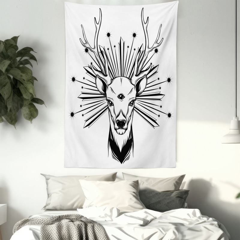 Elk Third Eye Occult Tapestry