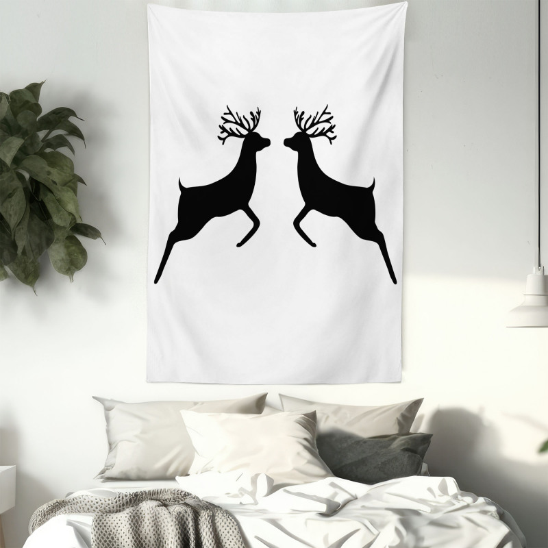 Reindeer Silhouette Tapestry