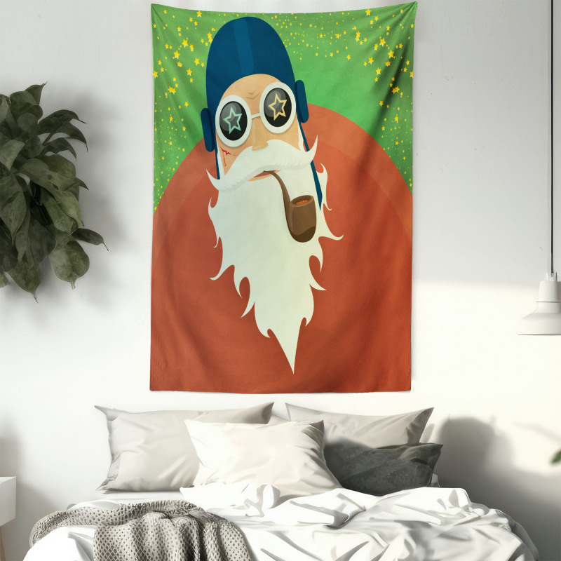 Funky Santa with Pipe Tapestry