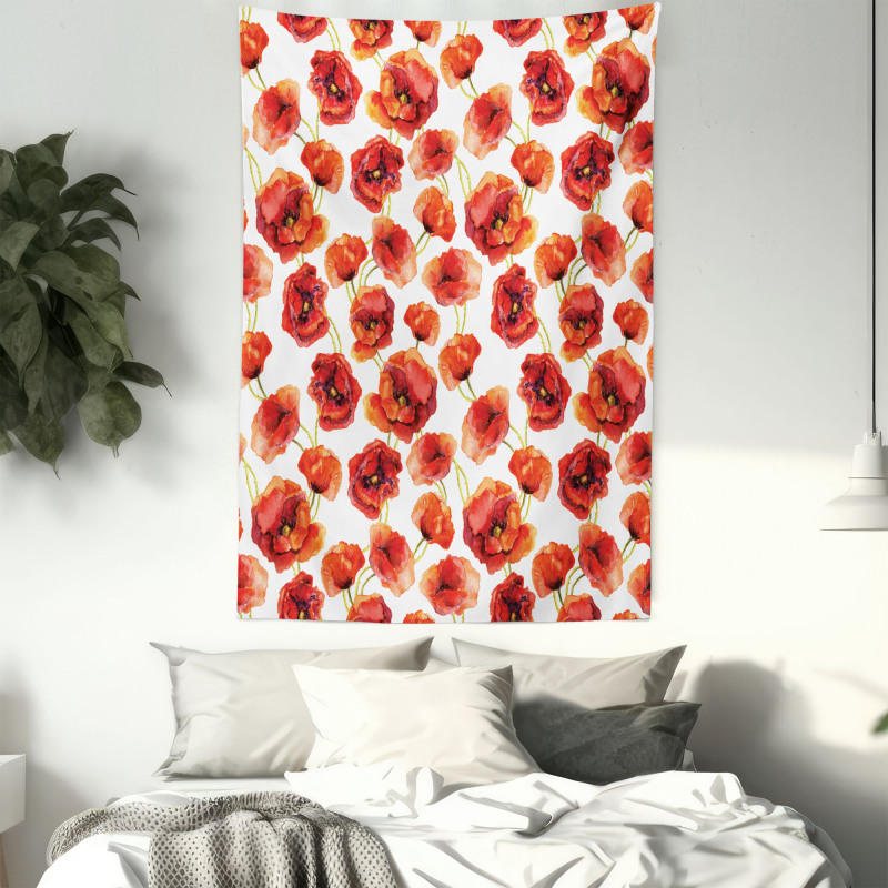 Poppies Garden Floral Tapestry