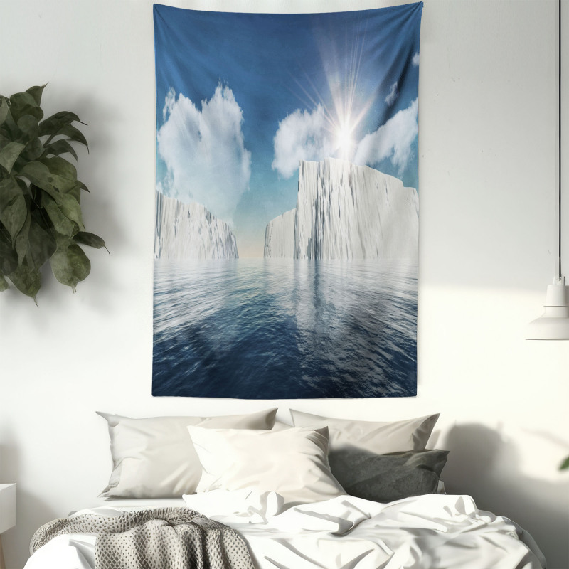 Fluffy Clouds Sunbeams Tapestry