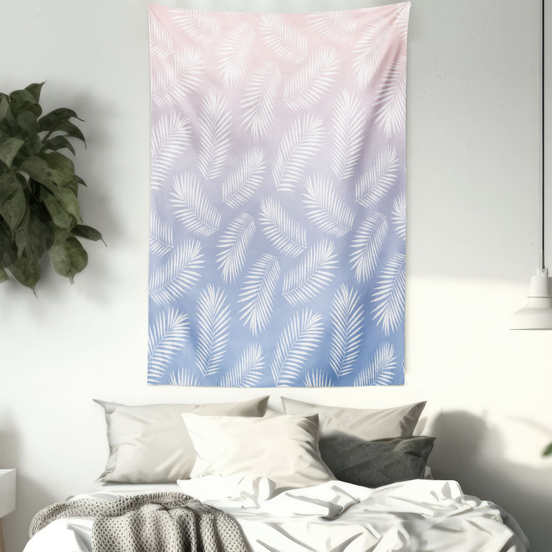 Summer Tropic Fan Palm Leaves Tapestry