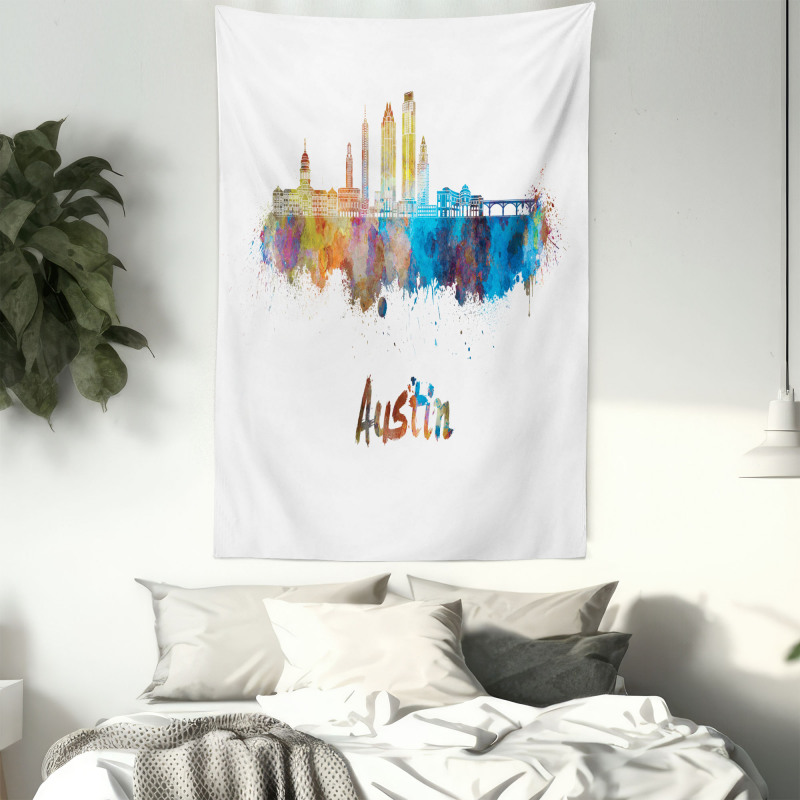 Typographic Paint Splatters Tapestry