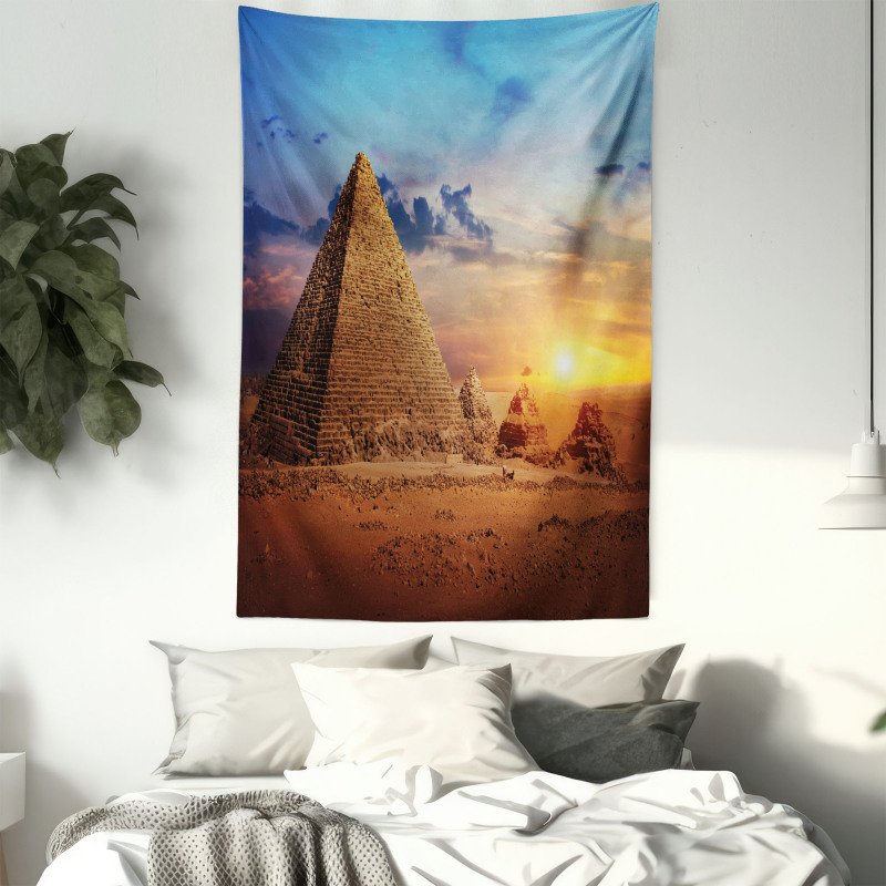 Desert and Pyramids Dusk Tapestry