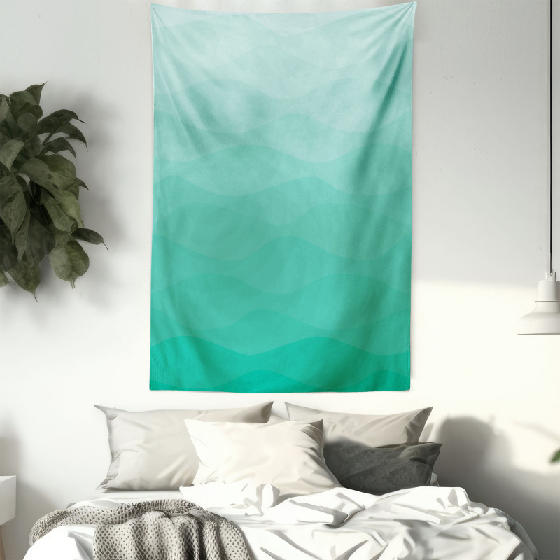 Tender Color Change Waves Art Tapestry