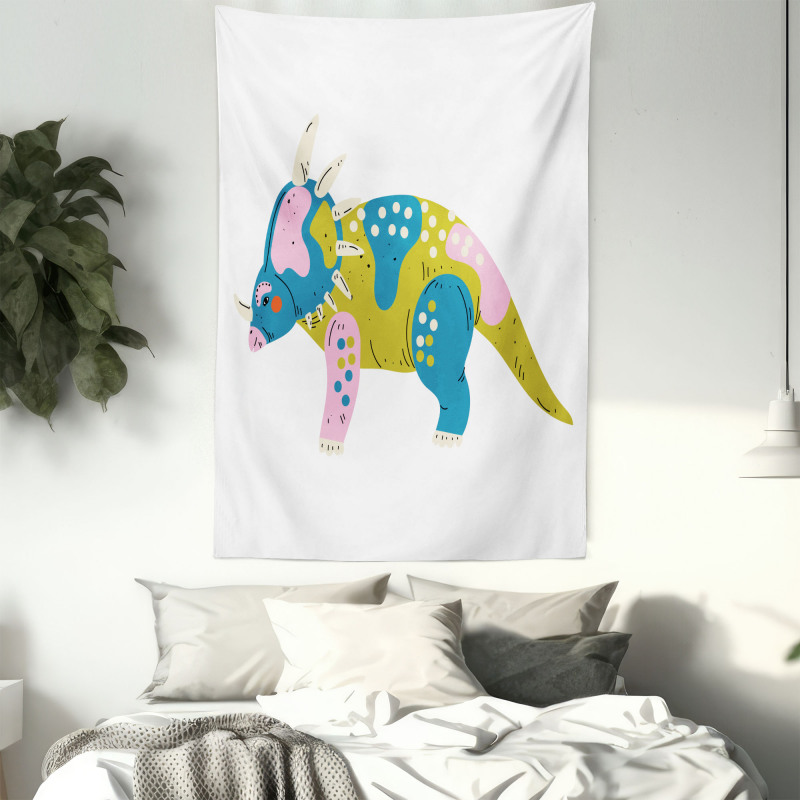 Prehistoric Animal Cartoon Tapestry