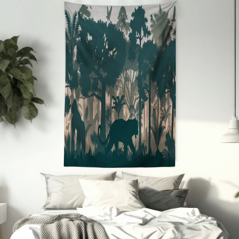 Spooky Forest and Animals Tapestry