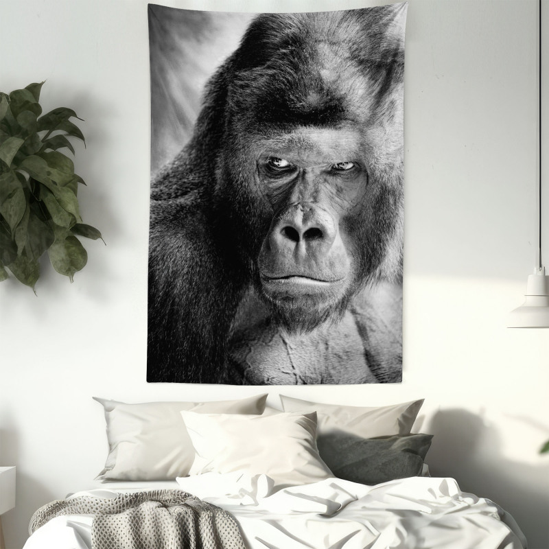 Ape Portrait Photography Tapestry