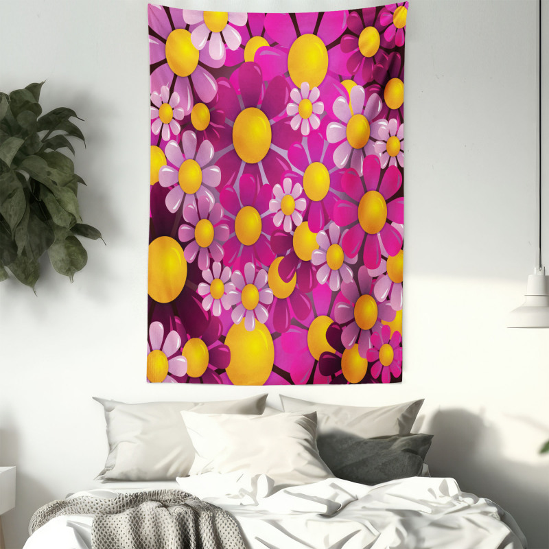 Flourish Flowers Cartoon Tapestry