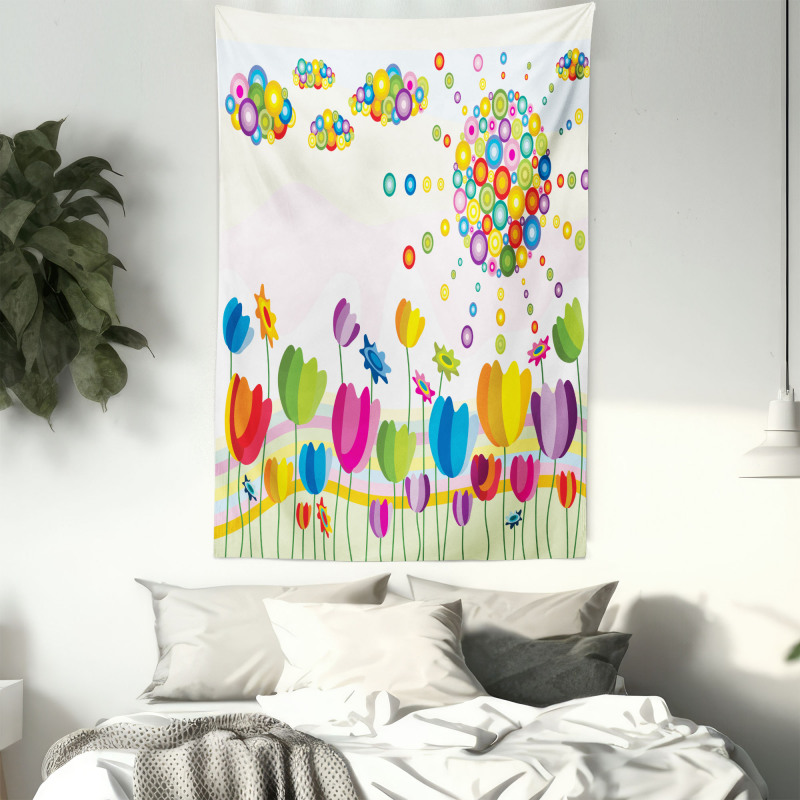 Abstract Flower Summer Tapestry