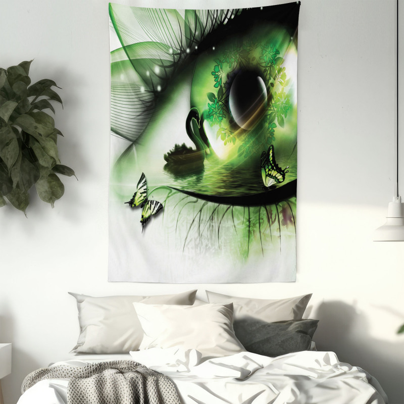 Abstract Swan Animal Tapestry