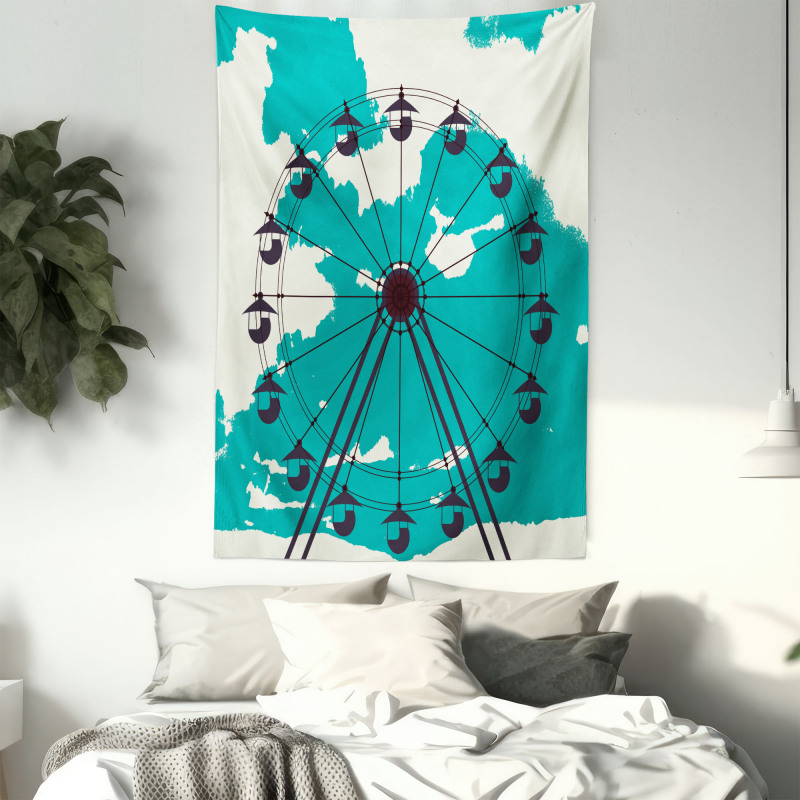 Ride on Grunge Map Art Tapestry