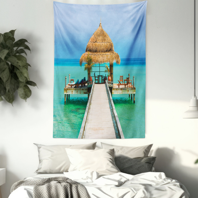 Maldives Beach Relaxation Tapestry