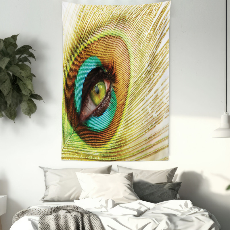 Peacock Feather Eye Tapestry