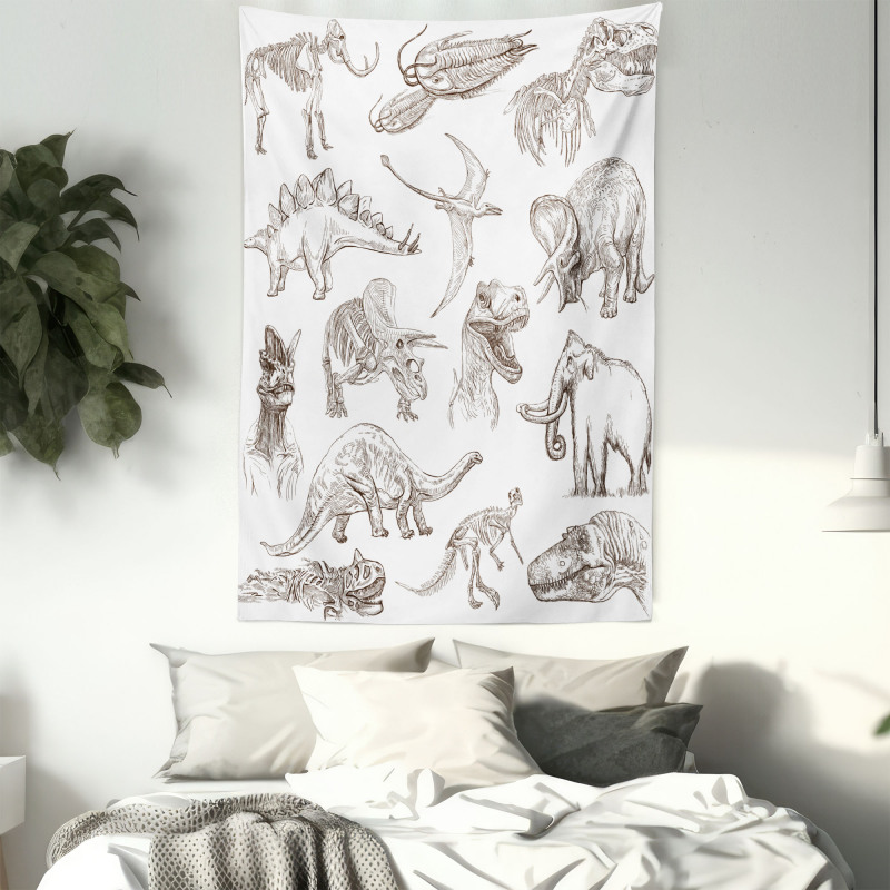 Dinosaurs Skeleton Tapestry