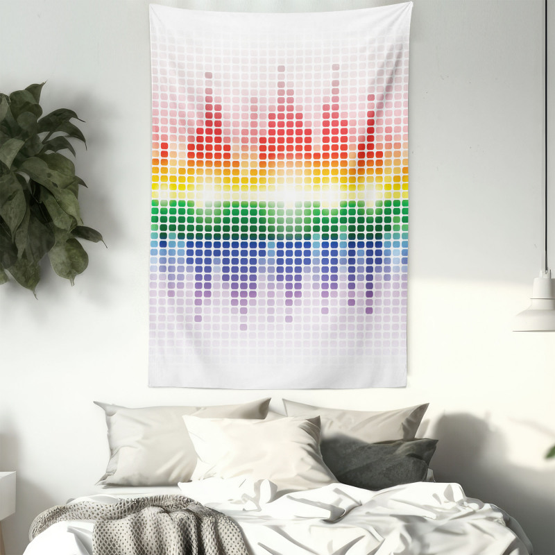 Vibrant Colors Club Disco Tapestry
