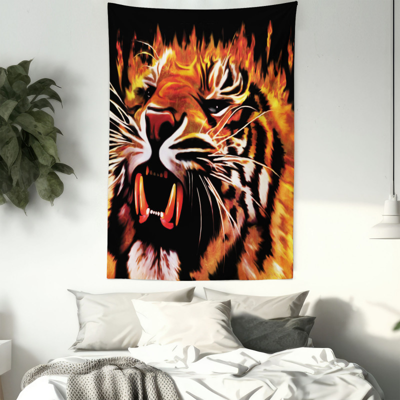 Hunter Forest King Tiger Tapestry