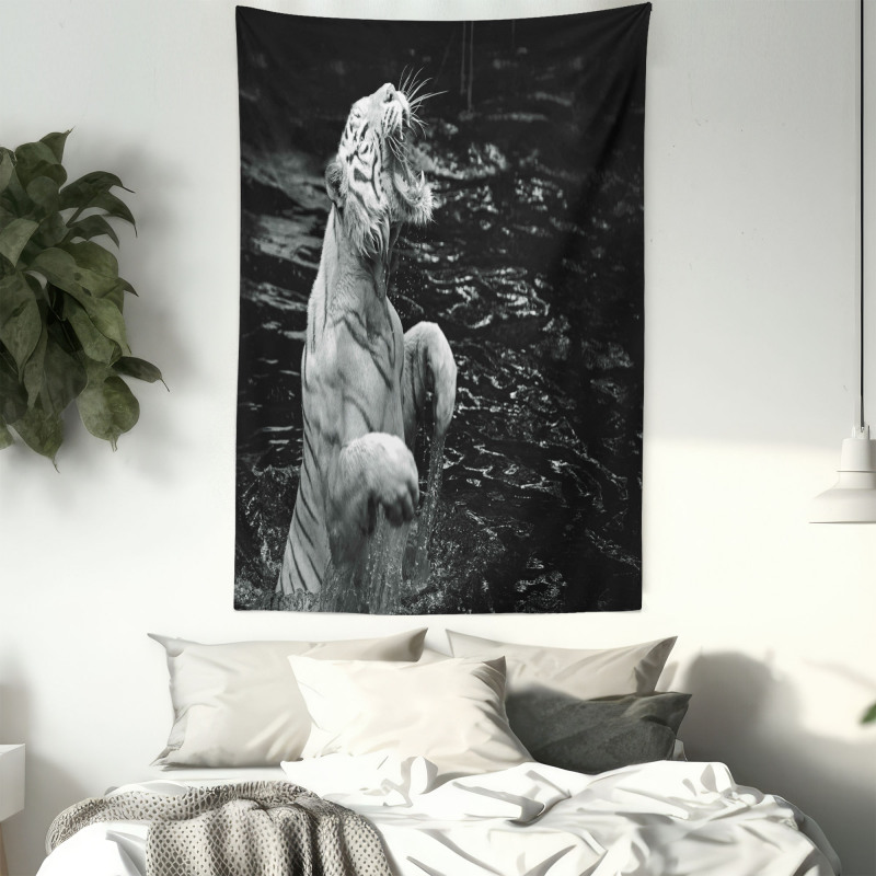 Exotic White Tiger Tapestry