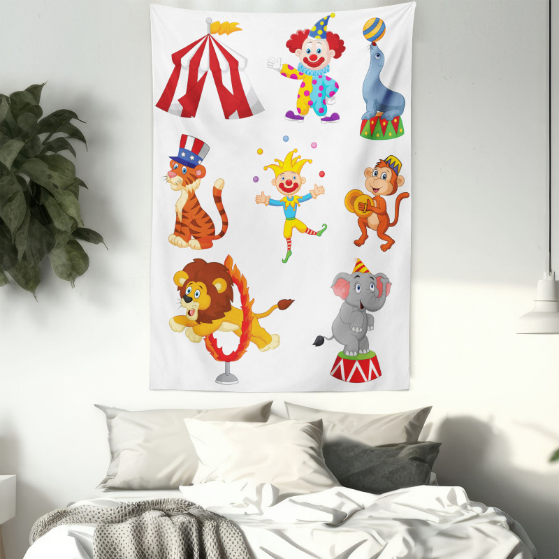 Circus Wild Animals Tapestry