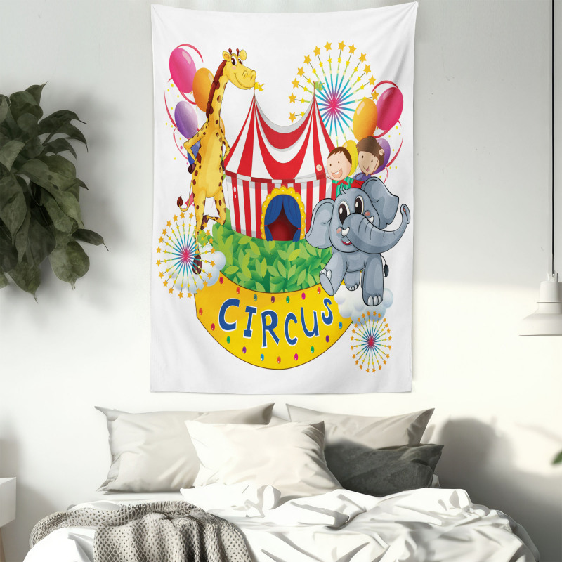 Circus Show with Kids Tapestry