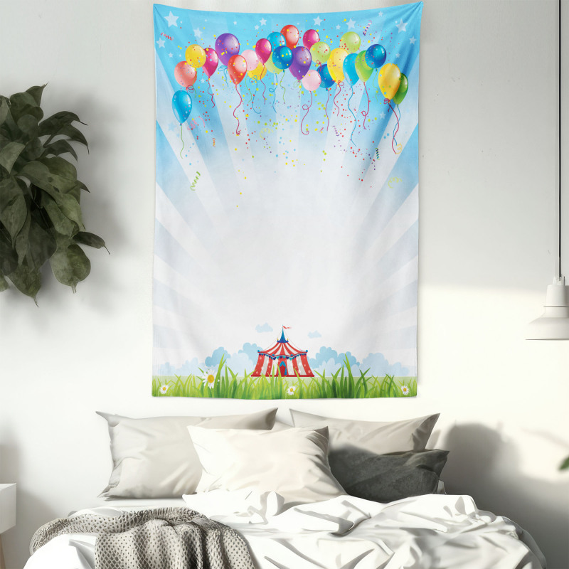 Balloon Clear Sky Travel Tapestry