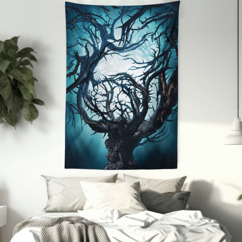 Night Big Mystic Tree Tapestry