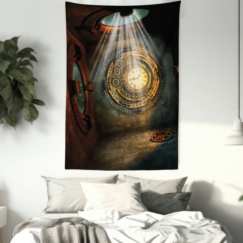 Clock Dream Sky Fiction Tapestry