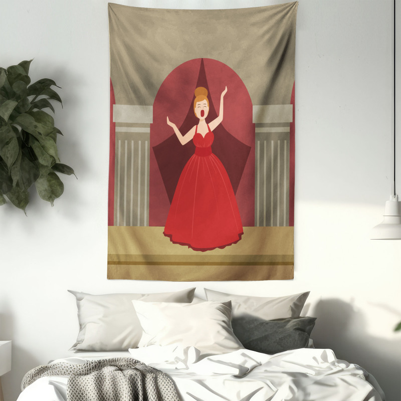 Singing Woman Formal Clothes Tapestry