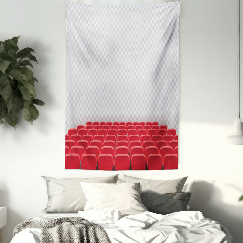 Theater Chairs Row Graphic Tapestry