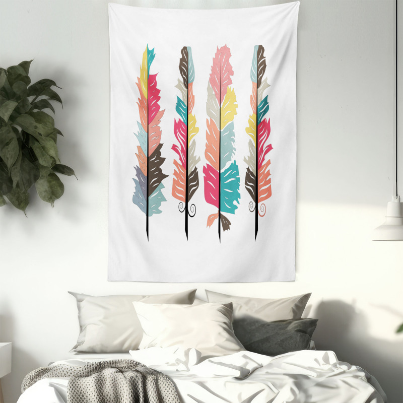 Tribal Primitive Boho Plume Tapestry