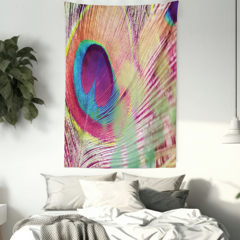 Colorful Macro Plume Photo Tapestry