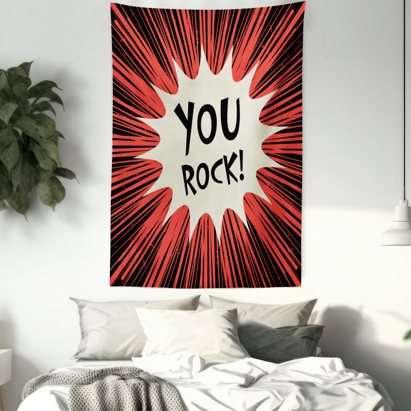 Comic Text Bubble Graphic Tapestry