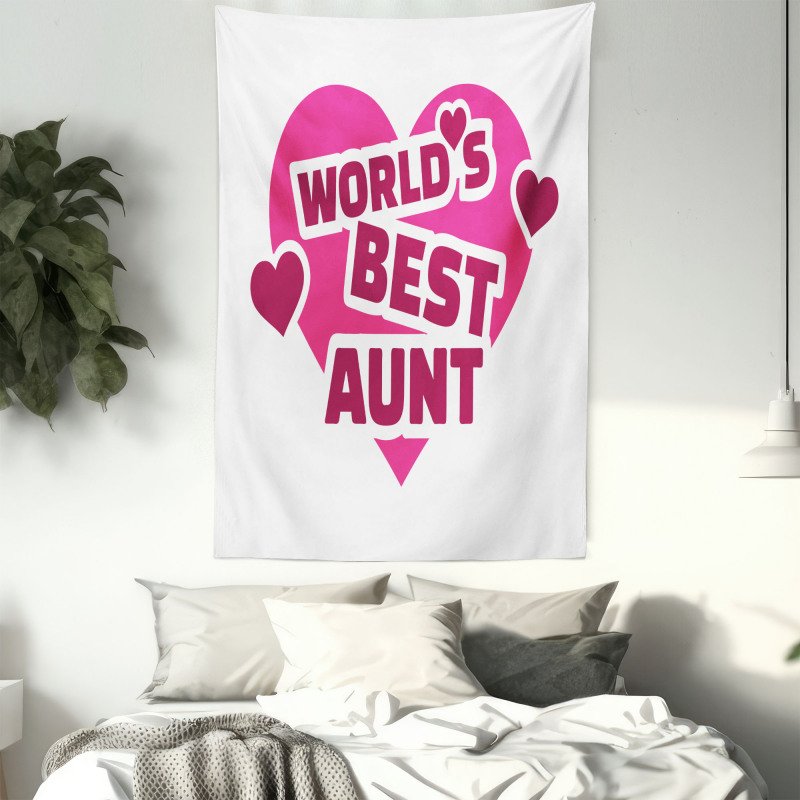 World's Best Aunt Lettering Tapestry