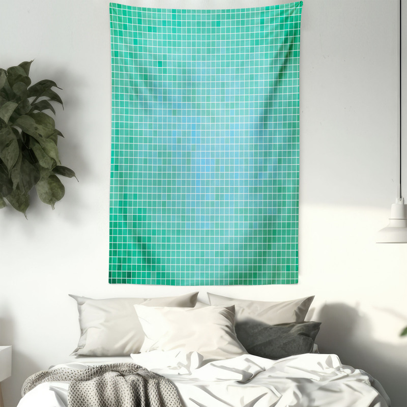 Pixel Mosaic Love Pattern Tapestry