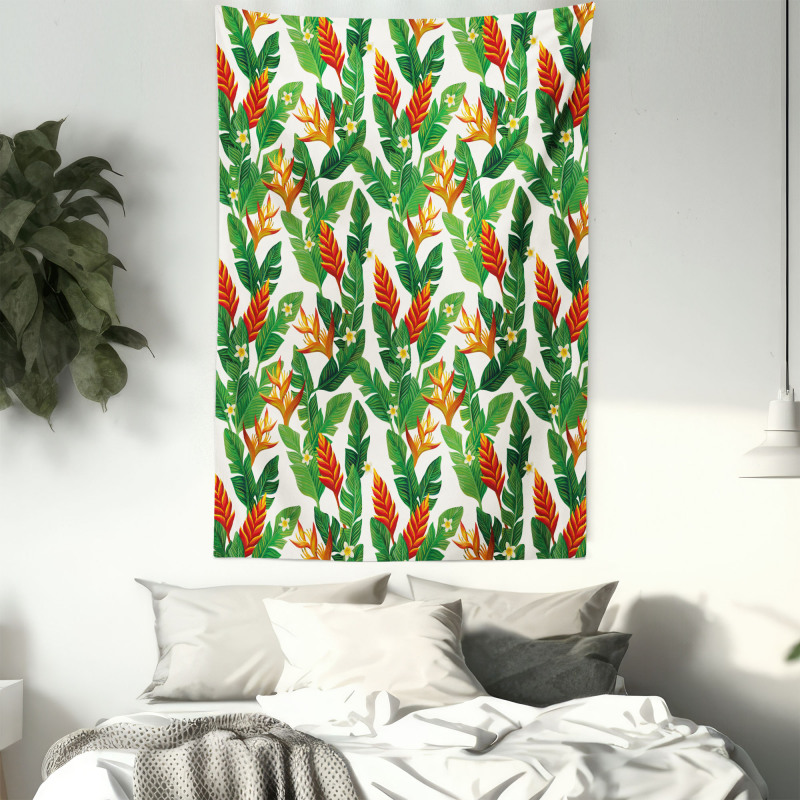 Vibrant Banana Leaves Art Tapestry