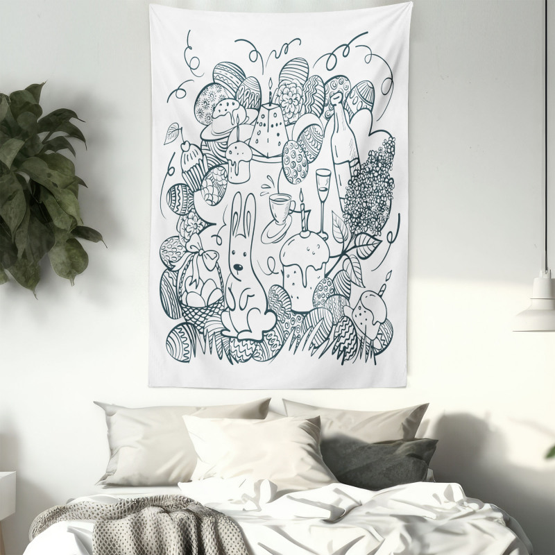 Monochrome Art Easter Tapestry