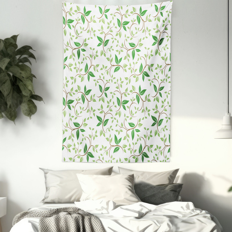 Ivy Green Leaves Tapestry