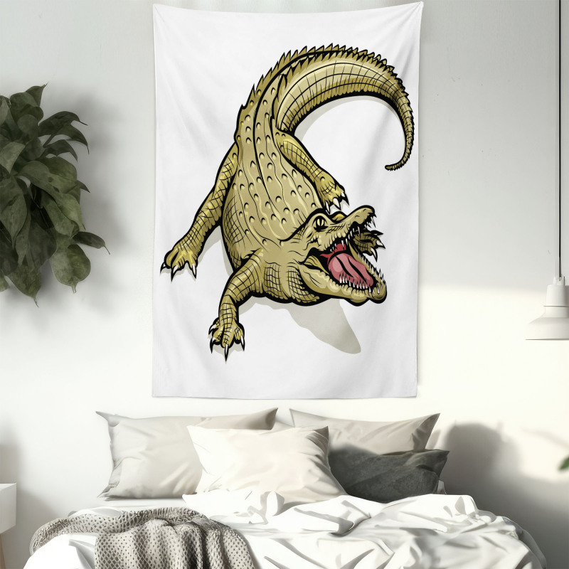 Exotic Wild Crocodile Tapestry