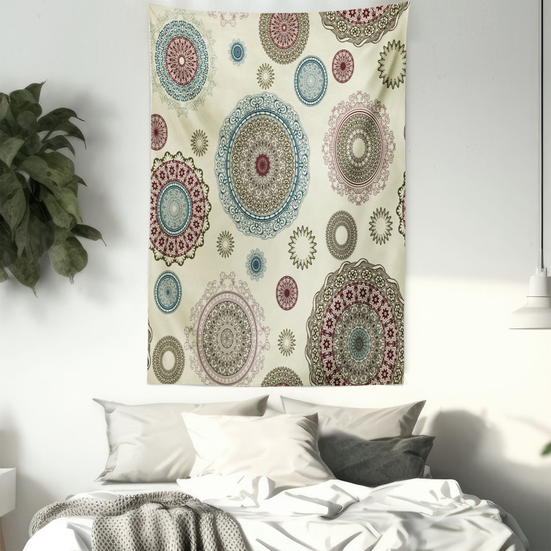 Oriental Round Motifs Tapestry