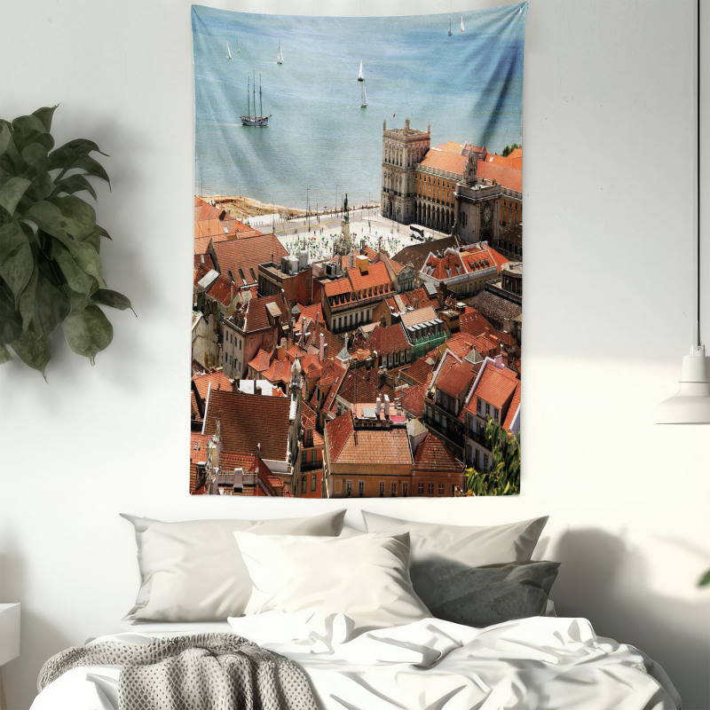 Nostalgic Lisbon City Tapestry