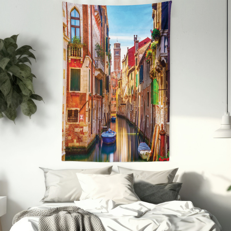 Venice Canal Cityscape Tapestry