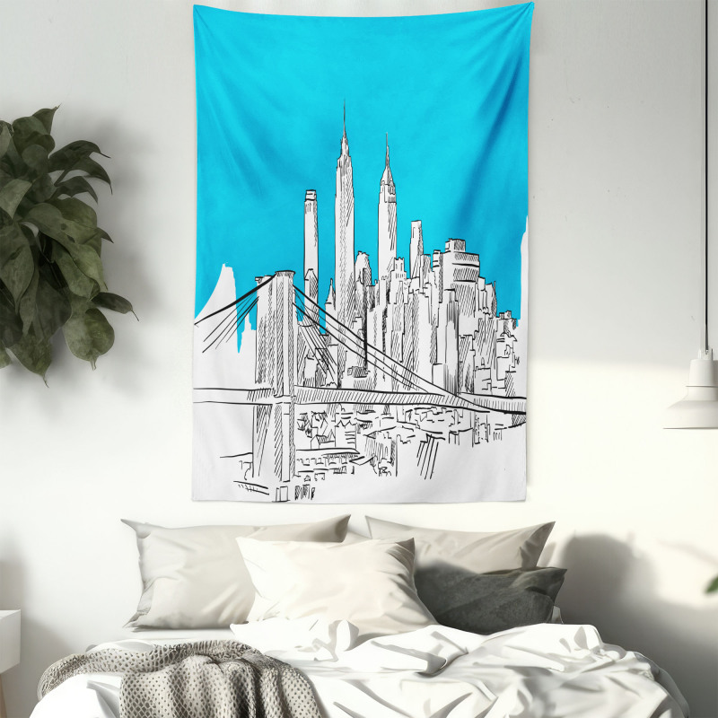 Pencil Drawn Brooklyn Tapestry