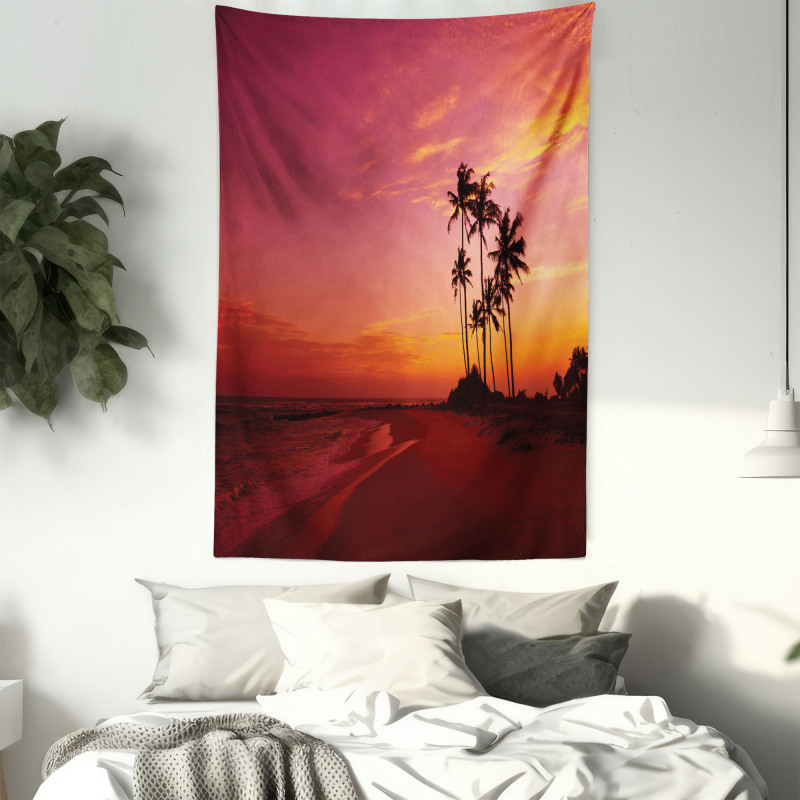 Hawaii Style Palm Trees Tapestry