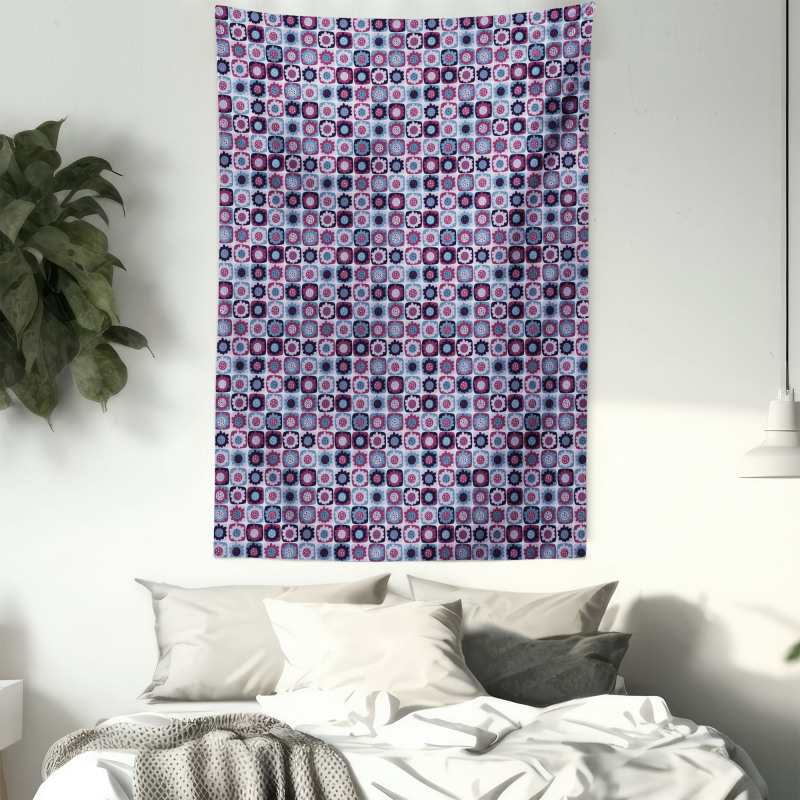 Colorful Flower Art Designs Tapestry