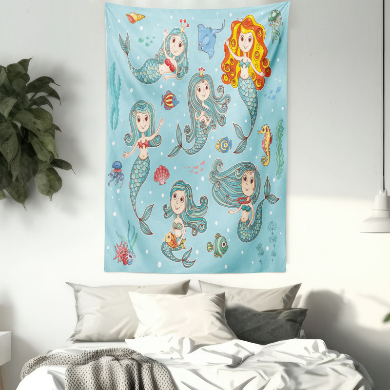 Marine Creatures Art Tapestry