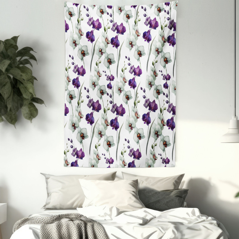 Wild Orchid Bloom Tapestry