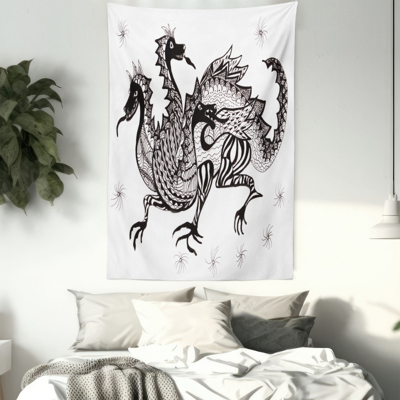 3 Headed Wild Character Tapestry