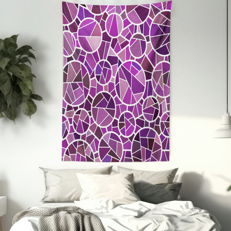 Purple Color Palette Motif Tapestry